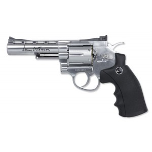 ASG Модель револьвера Dan Wesson 4" MB Silver, серебристый, CO2 версия (16181)